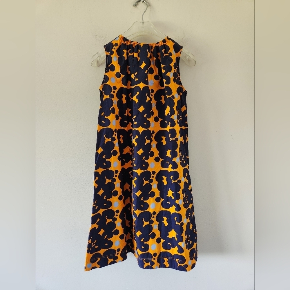 Marimekko | Keidas Sleeveless Dress Tunic Orange Girls Sz 10 12 — image 4 of 6